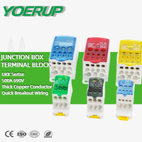 Bloque de Distribución de Energía UKK 80A 125A 160A 250A 400A 500A, Bloques de Terminales, Conectores, Caja de Distribución para Riel DIN