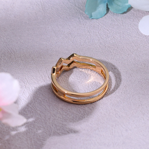 Bague de fiançailles demi-éternité en or massif 14 carats avec diamants naturels, bijoux de luxe de haute qualité pour femmes, à porter au quotidien - Product Image 3