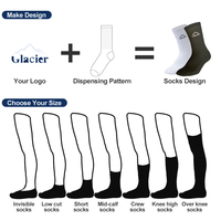 Chaussettes de sport antidérapantes pour cheville Glacier OEM ODM, chaussettes de yoga et de Pilates pour femmes