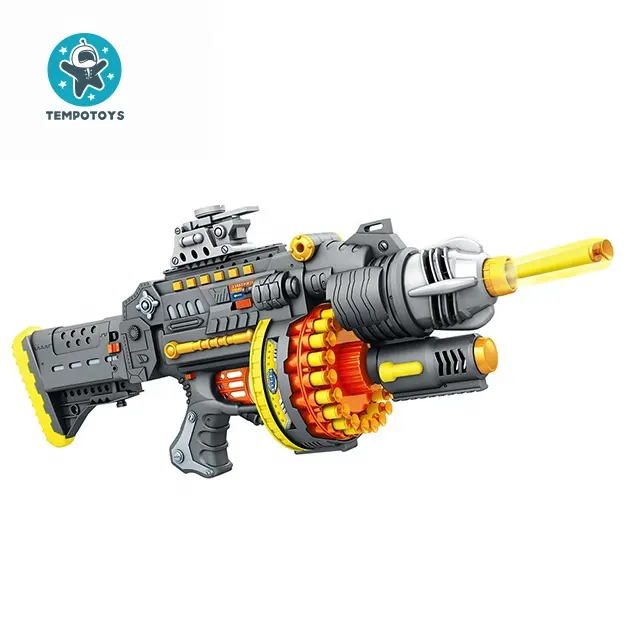 Tempo Toys Pistol Mainan Peluru Lembut, Pistol Listrik Peluru Lembut Tahan Lama 40 Putaran Aman