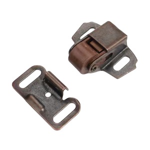 Loquet de porte en acier au carbone à roue unique et fond plat, quincaillerie durable pour portes d'armoires et placards - Product Image 2