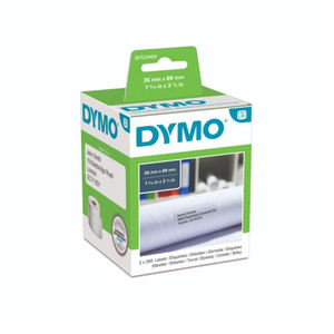 Etiquetas de envío de 36 x 89 mm, negras sobre blancas, S0722400, cinta para etiquetas, 1 rollo (94691229240) - Product Image 2