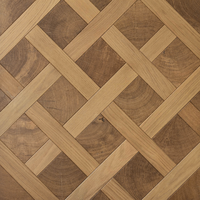 Parquet en chêne européen brossé à l'huile, motif cube carré, pour intérieur de maison de luxe