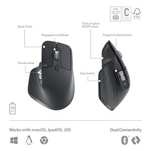 Original 100 Keys Performance Business Wireless <b>Keyboard</b> and Mouse with 3s Mx Keys + Mx 3s Mx Keys S - Product Image 3