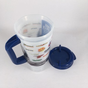 Taza de Viaje de Plástico de Doble Pared con Aislamiento de 32 Onzas, con Tapa y Pajita - Product Image 3