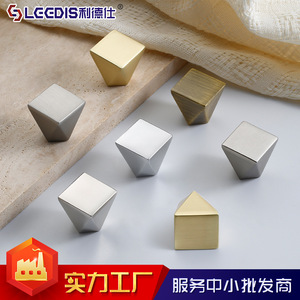 Lgedis Geometric Cabinet Handle Zinc Alloy Chrome Bronze Titanium Silver Copper Brushed Matte Nickel Drawer Furniture Handle - Product Image 4
