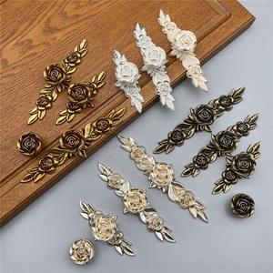 Popular Zinc Alloy Modern Rose Ancient Silver Bronze Lightweight Ring Shape <b>Cabinet</b> Door Drawer Handle and <b>Knob</b> - Product Image 1