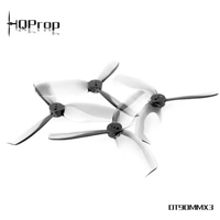 2 paires d'hélices HQPROP Duct-T90MMX3 90 mm à 3 pales en PC 1,5 mm pour drones RC FPV Freestyle 3,5 pouces Cinewhoop à conduit, pièces de bricolage