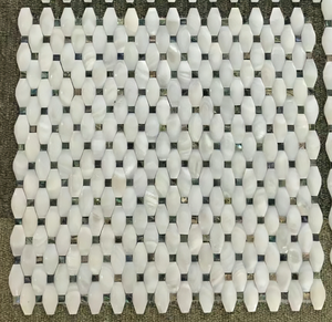 Mosaico de Conchas de Abulón de Agua Dulce Pulido, Azulejos Decorativos Poligonales para Baño, Hotel y Hogar - Product Image 1