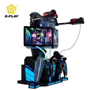 เครื่องเล่นเกมอาร์เคด Eplay <span class=keywords><strong>VR</strong></span> 9D จำลองการยิงปืนเสมือนจริงกลางแจ้ง สำหรับสองคน  ทำจากไฟเบอร์กลาส เหมาะสำหรับสนามบินและในร่ม - Product Image 2