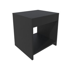 Wenge Nightstand With <b>Open</b> <b>Storage</b> For Bedroom Use - Product Image 3