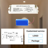Kits de batterie d'urgence LED 20/40W avec fonction de test automatique, driver d'urgence LED adapté aux downlights, projecteurs et panneaux lumineux