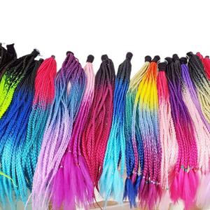 Perruque tressée torsadée au crochet de 24 pouces, 10g, en fibre haute température <span class=keywords><strong>color</strong></span>ée et teinte, pour femmes noires - Product Image 1