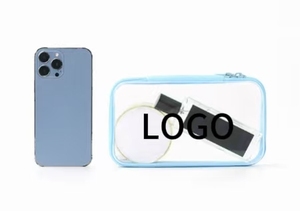 Factory Direct Selling Simple Pattern PVC Makeup Bag with Zipper for Cosmetics on Trips - Product Image 2
