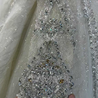 Nouvelle Robe de Mariée de Luxe Moderne Perlée et Drapée, Robe de Bal, Robe de Mariée pour Mère de la Mariée, Maternité, Grande Taille, Longueur Ras du Sol, Dentelle, Traîne Courte