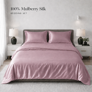 Parure de <span class=keywords><strong>lit</strong></span> de luxe en soie chinoise avec housse de <span class=keywords><strong>couette</strong></span>, taie d'oreiller et drap-housse, tailles Queen et King - Product Image 6