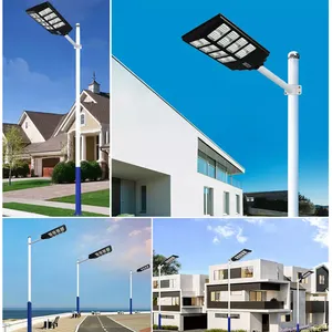 Neue modell solar leuchte fernbedienung installation sensor 60w 90w 120w 180w 240w 300w alle in einem led solar straße licht