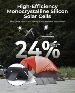 Panneaux solaires portables 5V USB pliables en ETFE PERC, efficacité de 20%, étanches, 10W/15W/20W, chargeur solaire Shine/OEM - Product Image 2