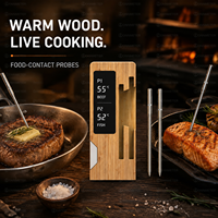 Thermomètre à viande sans fil intelligent avec deux sondes, connexion à l'application, précision ±0,5 ° Lectures pratiques pour la cuisson au barbecue