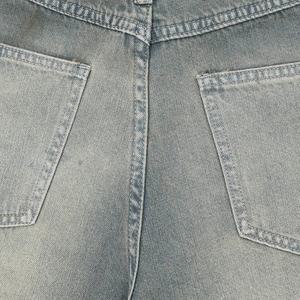 Pantalones Cortos de Mezclilla 100% Algodón de 14oz al por Mayor, Estilo Vintage Desgastado, Jorts Largos, Moda Urbana, Jorts Holgados para Hombre - Product Image 5