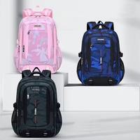 Sac à dos scolaire pour enfants et adolescents en nylon de haute qualité avec logo personnalisé, bretelles à coussin d'air, fermeture éclair durable