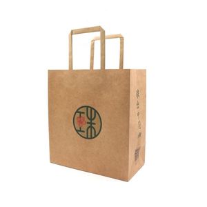 ถุงกระดาษกันน้ำมันแบบมีใบรับรองสำหรับโปรโมชั่น พร้อมหูหิ้วแบบแบน มีตัวอย่างถุงกระดาษฟรี - Product Image 1