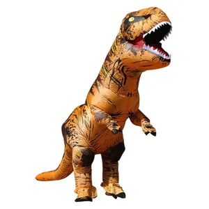 Popular Festival inflable modelo de aire volar disfraz de dinosaurio Halloween fiesta Cosplay T-Rex traje inflable para la venta