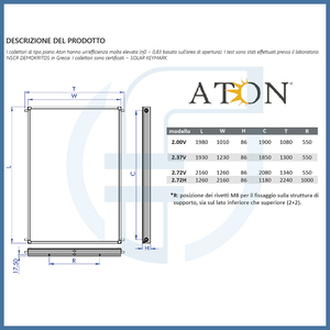 Sistema Solare Termico Completo Aton da 5,44 M2 per Hotel, 300 Litri con Circolazione Naturale, Scaldabagni Solari in Vetro Pressurizzato - Product Image 4