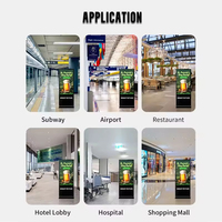 Afficheur publicitaire numérique Android 13 4K de 55 pouces avec haut-parleur intégré, Wi-Fi, écran tactile sur pied pour intérieur et commerce