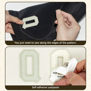 Patchs brodés en chenille autocollants à <span class=keywords><strong>coudre</strong></span> ou à coller, 26 lettres de l'alphabet, pour vêtements, vente en gros - Product Image 5