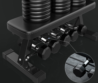 Banc de musculation multifonctionnel pliable en métal moderne pour la maison, banc de presse plat, support d'haltères, banc d'entraînement sportif – Vente en gros