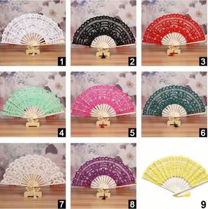 Abanico de encaje bordado a mano, doble capa, plegable, color beige, recuerdos de boda para invitados, manualidades. - Product Image 4