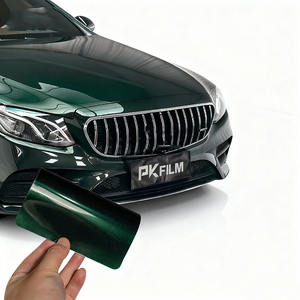 Vinilo para Envolver Autos de Primera Calidad, Color Camaleón Cambiante, PET PVC Impermeable, Antiarañazos, Negro Fluido y Verde Encantador - Product Image 1