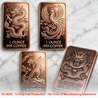 Pièce de monnaie en métal personnalisée avec logo estampé en cuivre fin AVDP de luxe (1, 5, 10 onces), pièces commémoratives pour cadeaux