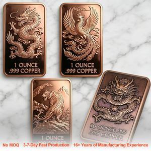 Pièce de monnaie en métal personnalisée avec logo estampé en cuivre fin AVDP de luxe (<span class=keywords><strong>1</strong></span>, 5, 10 onces), pièces commémoratives pour cadeaux - Product Image 1