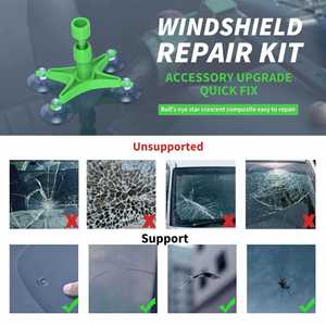 Sikeo WRK19001 Nuevo Lanzamiento: Herramienta Blanca para Reparación de Parabrisas de Coche con Líquido Reparador de Vidrio y Material Plástico, 1 Unidad para Todas las Estaciones - Product Image 3