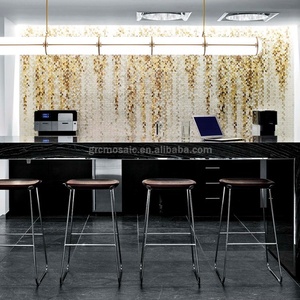 Hiện đại hình thoi vàng hỗn hợp tinh thể màu trắng gạch nước bằng chứng Gradient thủy tinh khảm tốt nghiệp màu tường nghệ thuật bức tranh tường cho phòng khách - Product Image 4