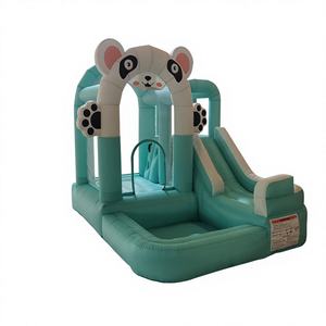 Opblaasbaar springkasteel, springkussen, opblaasbare springhuis, feest springcombinatie, glijbaan, kinderen, PVC/nylon, eenvoudige installatie - Product Image 2