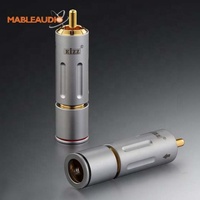 MAEZ0010 EIZZ EZ-204 Connecteur RCA mâle plaqué or 24 carats avec verrouillage, connecteur d'amplificateur audio, montage sur panneau, connecteur terminal