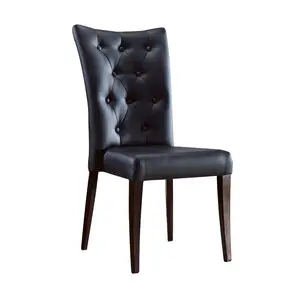 Nordic Black Dining Chair Modern Luxury Upholstered Fabric Dining Room Chair With Metal Leg