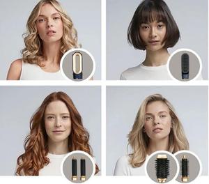 Prussian Blue 6 in 1 Professional Hair Multi Styler Blow Dryer Brush Hot air Comb Curling <b>Irons</b> Hair Curler With Leather case - Product Image 3