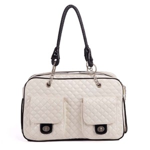 Teddy Pet Carrier Bag Portable Dog <b>Cat</b> Tote <b>Backpack</b> Solid Color White And Black 6 Jin Capacity - Product Image 2