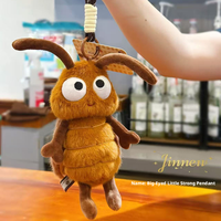 Porte-clés insecte mignon et original en promotion avec rembourrage en coton PP et cordon portable pour usage quotidien et collection