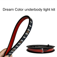 Kit de bandes néon flexibles pour éclairage sous châssis de voiture, 6 pièces, double rangée, 5050 RGBIC, couleurs de rêve, contrôle par application
