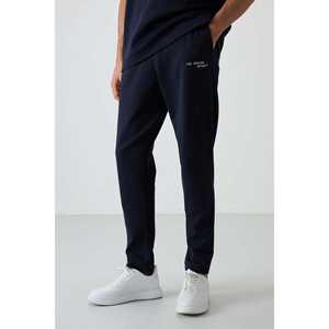 Conjunto Deportivo Azul Marino para Hombre, Algodón, Corte Holgado, Casual, Transpirable, Estilo Adulto, Simple - Product Image 4