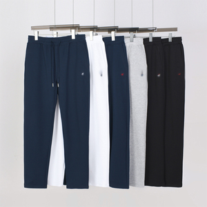 Dropshipping <b>Slim</b> Fit Workout Sweatpants Flat Front Side Zipper Pockets 100 Cotton Men's <b>Jogger</b> Pants - Product Image 6