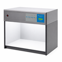 Cabine d'évaluation des couleurs professionnelle de haute précision, protection IP66, garantie 1 an, inspection des couleurs des textiles, des tissus, des plastiques et des peintures, 6 lumières