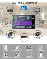Module relais GSM 4G EU US 1 canal 10A 15A LTE SM1-WLTE Contrôleur intelligent de capteur de température et d'humidité Interrupteur Télécommande