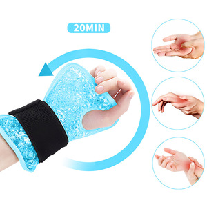 Personalizado Azul Ice Gel Pack Wrist Wrap Brace Compressa Quente & Fria Reutilizável para Alívio Da Dor & Tratamento De Lesões - Product Image 6