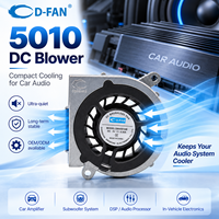 Ventilateurs de refroidissement pour ordinateur portable ODM, mini ventilateur soufflant 4 broches PWM 5010 50 mm 5 V CC, 49x49x11,5 mm, pour amplificateur de voiture